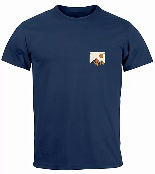 Neverless Print-Shirt Herren T-Shirt Outdoor Adventure Printshirt Brustlogo günstig online kaufen