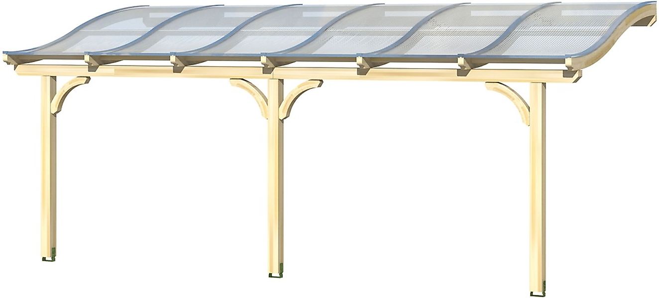 Skan Holz Terrassenüberdachung Venezia B x T 648 cm x 389 cm Leimholz Natur günstig online kaufen