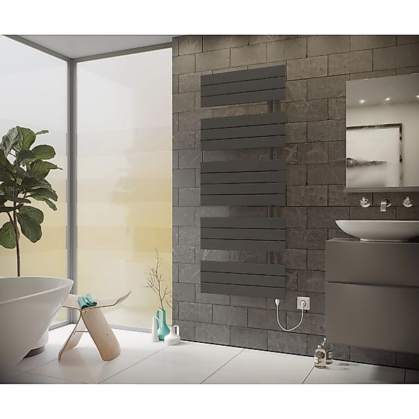 Ximax Handtuchheizkörper P2-Open Elektrisch Typ 1 Anthrazit 149,5 x 60 cm 9 günstig online kaufen