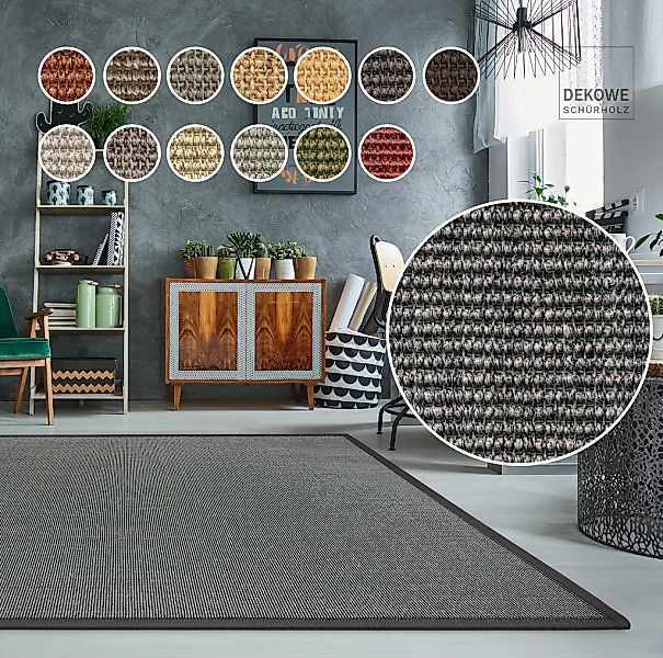 Dekowe Sisalteppich "Mara S2 mit Bordüre" rechteckig 5 mm Höhe Flachgewebe, günstig online kaufen