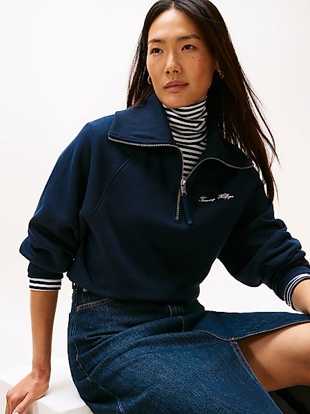 Tommy Hilfiger Sweatshirt "CLASSIC SCRIPT FLEECE HALF-ZIP" günstig online kaufen