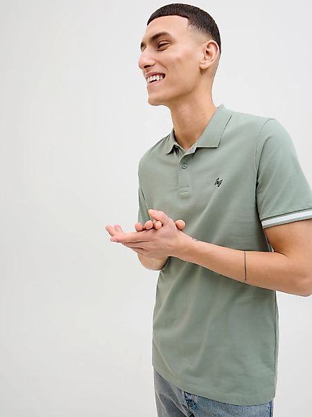 Jack & Jones Poloshirt JJEJERSEY LOGO POLO SS SN mit Logo Stickerei günstig online kaufen