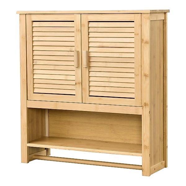 en.casa Hängeschrank Tyresö Bambus-Badschrank 66x62x20cm mit günstig online kaufen