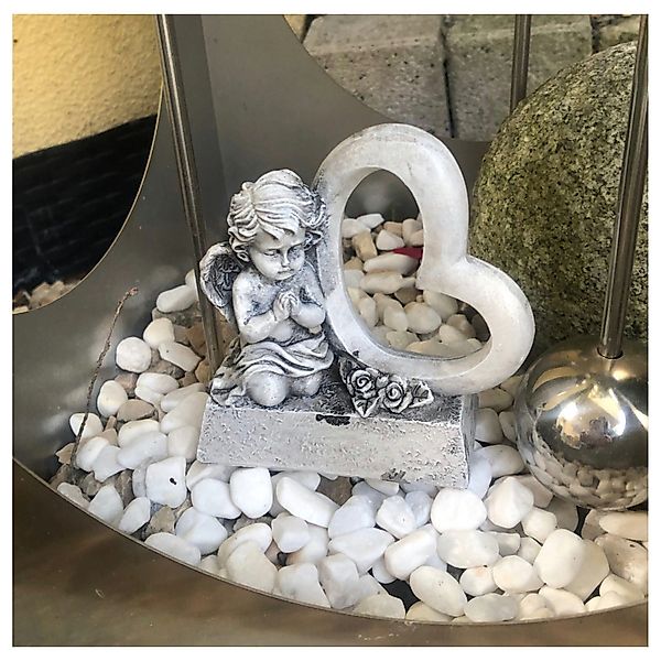 Radami Gartenfigur Grabengel Engel mit Herz günstig online kaufen