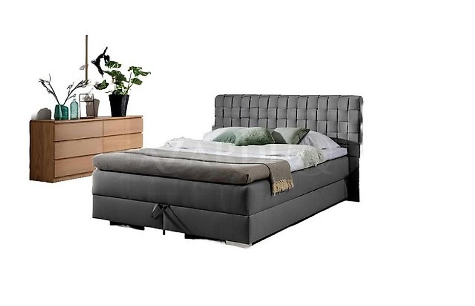 JVmoebel Bett Bett Design Luxus Hotel Betten 200x200cm Boxspringbett Textil günstig online kaufen