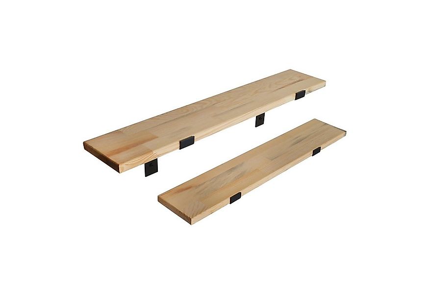 en.casa Wandregal, »Løgstør« 2er Set Wandboard 75x14x14cm Kiefernholz günstig online kaufen