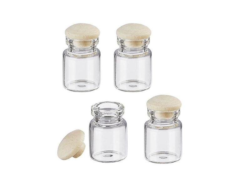 HobbyFun Wichtel Miniatur Glasflaschen, 4 Stück günstig online kaufen