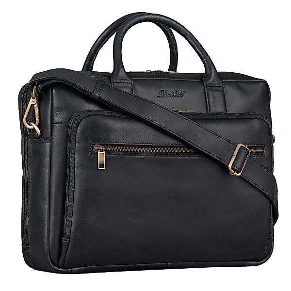 Benthill Aktentasche Echt Leder Laptoptasche Notebooktasche günstig online kaufen