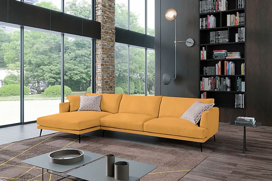 Egoitaliano Ecksofa »Sophia, Designsofa mit extrakomfortablem Sitzkomfort«, günstig online kaufen