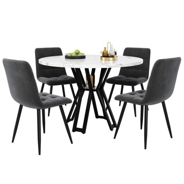 REDOM Essgruppe Modernes 5-teiliges Esstisch-Set, (mit günstig online kaufen