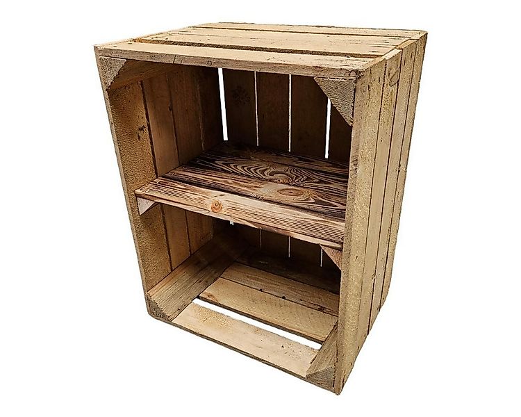 Teramico Holzkiste Obstkiste Vintage Natur mit Zwischenbrett 50 x 40 x 30cm günstig online kaufen