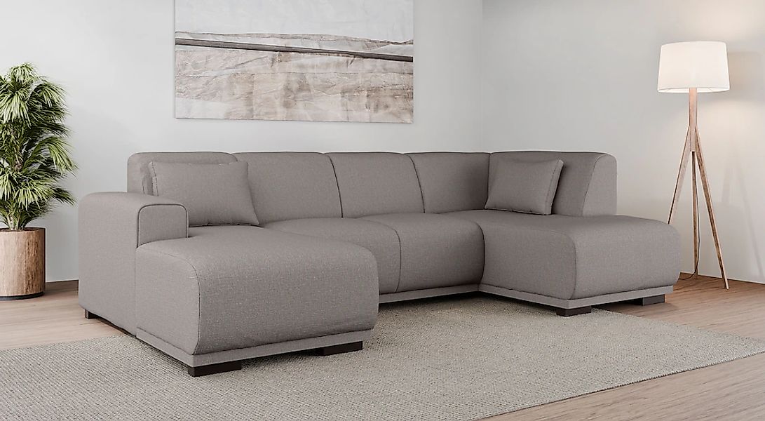 Home affaire Wohnlandschaft "BORNHOLM U-Form mit Recamiere rechts/links, B/ günstig online kaufen