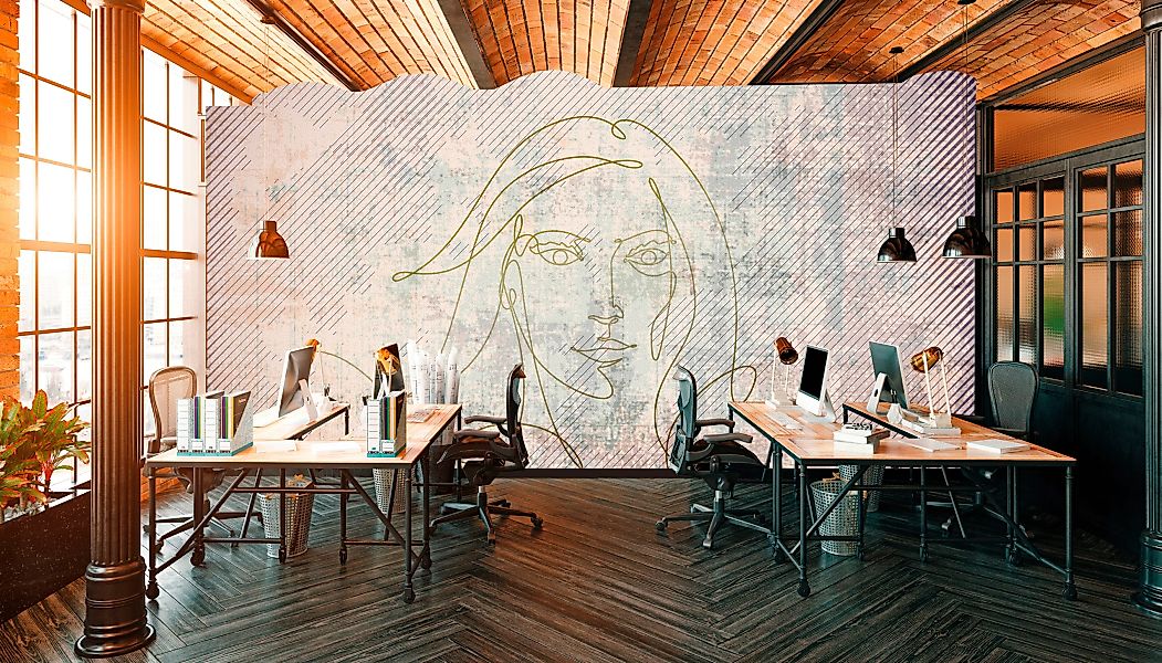 Architects Paper Fototapete »Atelier 47 Golden Line 2«, abstrakt, Vlies, Wa günstig online kaufen