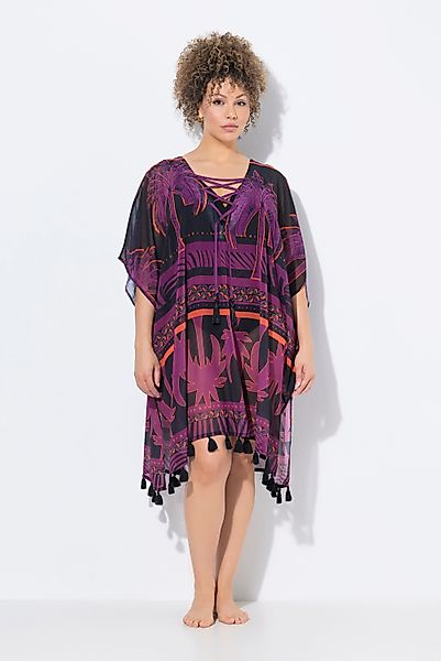 Ulla Popken Jerseykleid Tunika Palmen Oversized günstig online kaufen