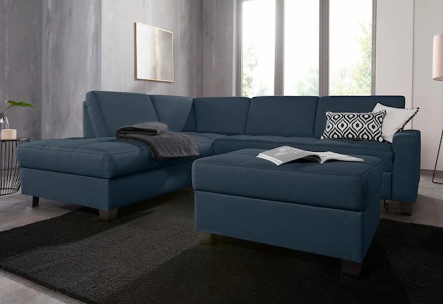 DOMO collection Ecksofa »Florentina zeitlos und elegant, Sitznähte als Desi günstig online kaufen