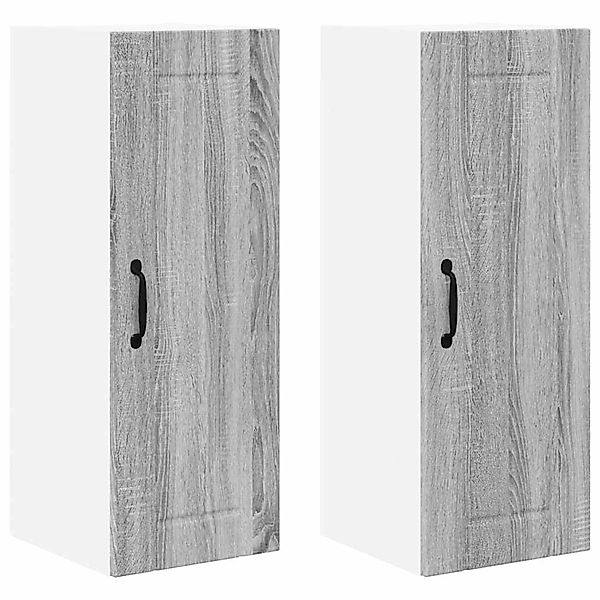vidaXL Küchenschrank 2 Stk Graues Sonoma 30 x 31 x 80 cm Holzwerkstoff 8850 günstig online kaufen