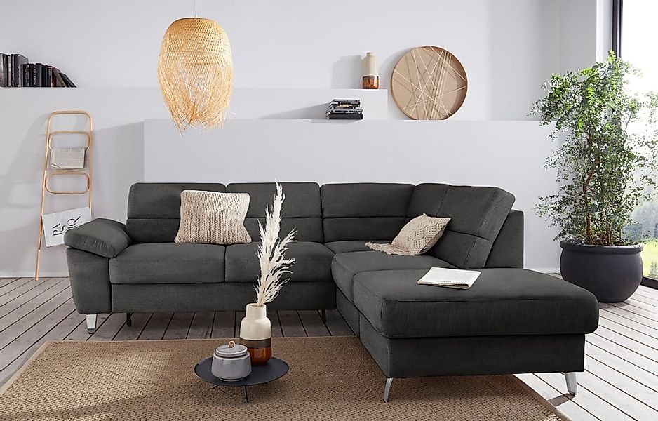 sit&more Ecksofa »Sorano L-Form«, wahlweise mit Bettfunktion und Bettkasten günstig online kaufen