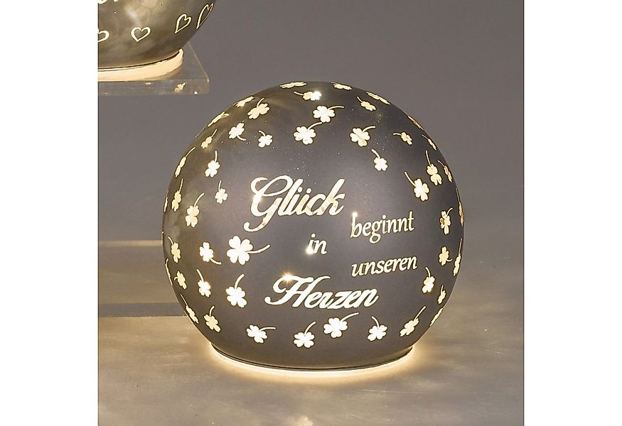 formano Kugelleuchte Sprüche, Mit Timerfunktion günstig online kaufen