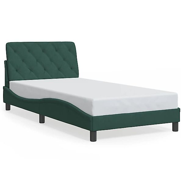 vidaXL Bett Bettgestell ohne Matratze Dunkelgrün günstig online kaufen
