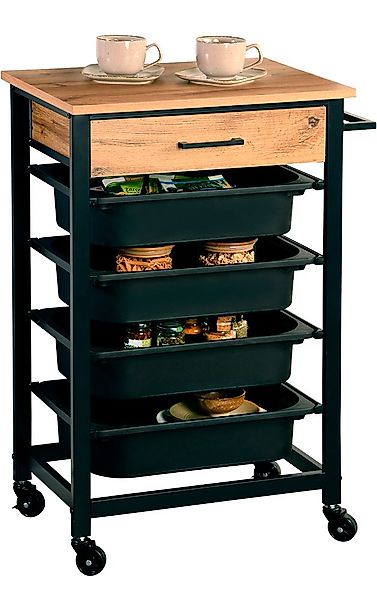 KESPER® Küchenwagen Rollwagen, mit 4 Kunststoffbehältern günstig online kaufen