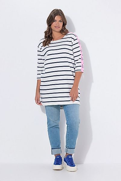 Laurasøn Sweatshirt Long Ringelshirt Langarm U-Boot Ausschnitt günstig online kaufen