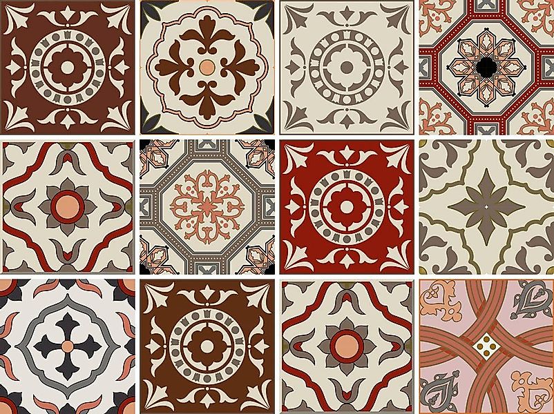 Home affaire Fliesenaufkleber Ornamente, Stickerfliesen, selbstklebend, günstig online kaufen