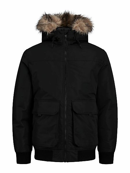 Jack & Jones Bomberjacke "JJCONSTRUCT FAUX FUR BOMBER", mit Kapuze, Kapuze günstig online kaufen