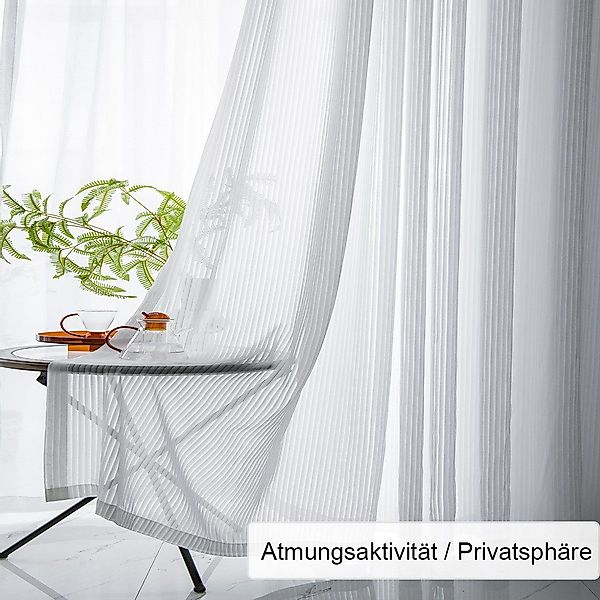 NUODWELL Gardine 2er Set Voile Gardinen günstig online kaufen
