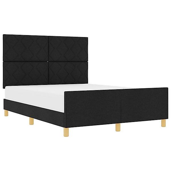 vidaXL Bett Bettgestell schwarz 140x190 cm aus Stoff (1-tlg) günstig online kaufen
