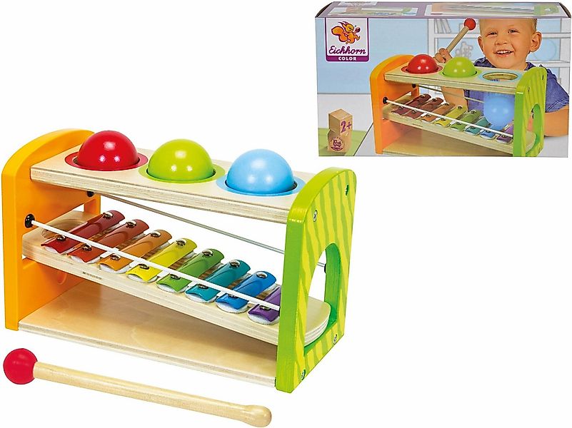 Eichhorn Spielzeug-Musikinstrument Color, Xylophon Klopfbank, aus Holz günstig online kaufen