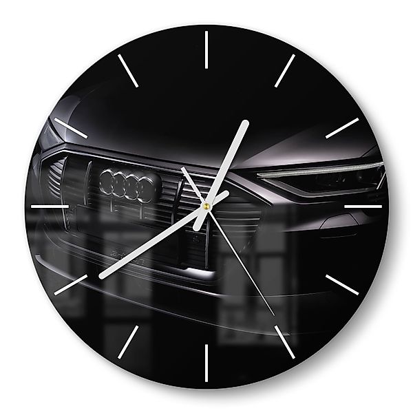 DEQORI Wanduhr 'Audi Frontalaufnahme' (Glas Glasuhr günstig online kaufen