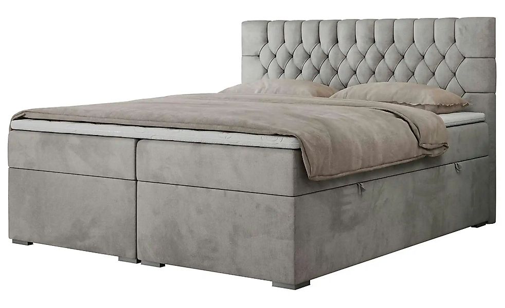 Boxbett mit Bettkasten Pera ¦ silber ¦ Maße (cm): B: 200 H: 125 Betten > Ko günstig online kaufen