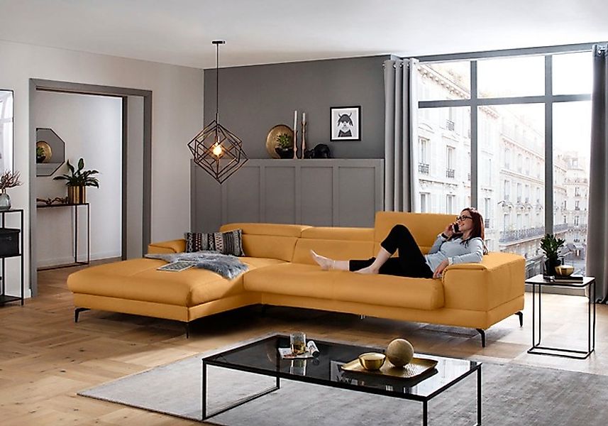 W.SCHILLIG Ecksofa »piedroo, Designsofa mit tollem Sitzkomfort, bequem, L-F günstig online kaufen