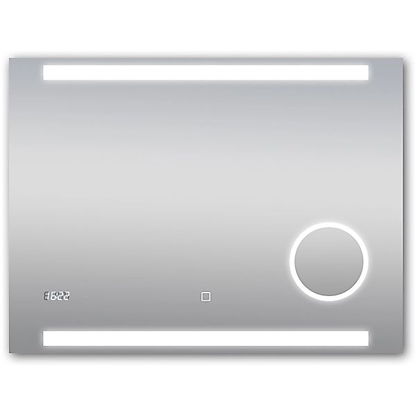 DSK Design LED-Lichtspiegel Silver Conde 80 cm x 60 cm günstig online kaufen