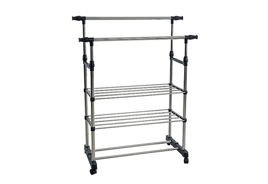 ESTEXO Garderobenständer Kleiderständer Wäscheständer 80-150 cm Breite Roll günstig online kaufen