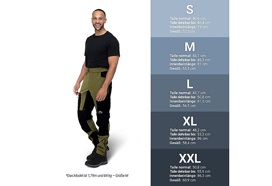Alpenwert Trekkinghose Herren wasserabweisend, elastisch mit Belüftung und günstig online kaufen