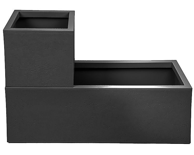 ONDIS24 Blumentopf Pflanzkübel rechteckig Vulkan Blumenkasten, günstig online kaufen