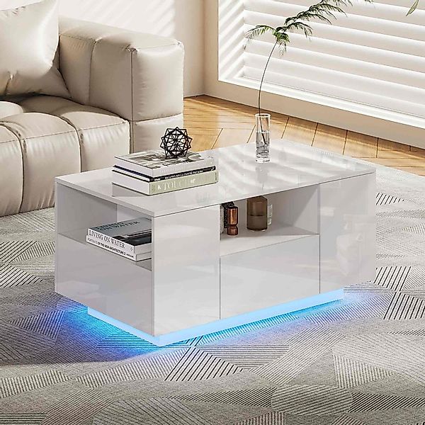 Makika Ablagetisch Design Couchtisch LED mit günstig online kaufen