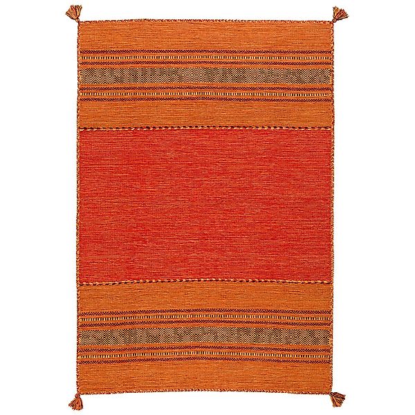 Pergamon Wollteppich Natur Teppich Kelim Navarro, günstig online kaufen