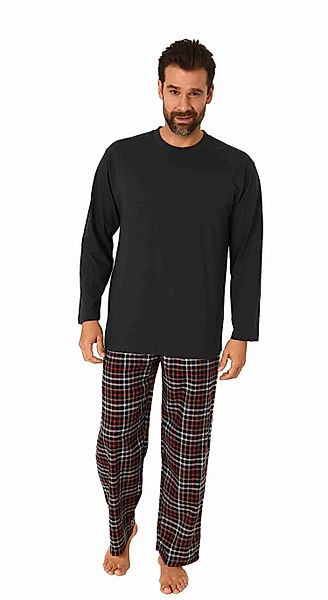 Trend by Normann Pyjama Herren Schlafanzug langarm mit Flanell Hose, Oberte günstig online kaufen