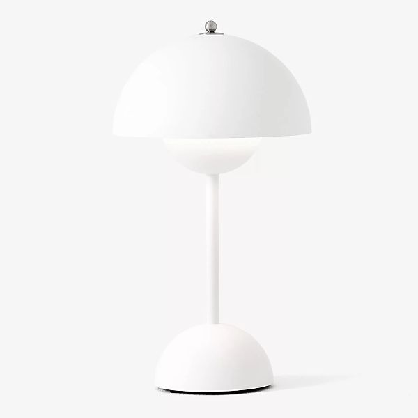 &Tradition - Flowerpot VP9 LED Tischleuchte mit Akku matt - matt weiß/Schir günstig online kaufen