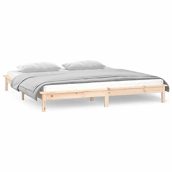 vidaXL Massivholzbett mit LEDs 160x200 cm 820616 günstig online kaufen