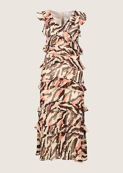 MADELEINE Midikleid "Chiffonkleid Sommerkleid mit Animal-Print" Volants günstig online kaufen