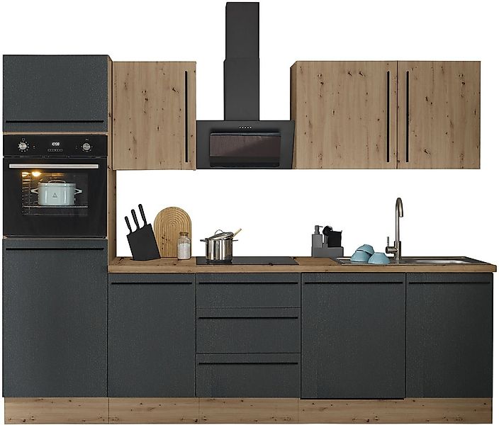 KOCHSTATION Küchenzeile Florida, Breite 280 cm, wahlweise mit E-Geräten,Sof günstig online kaufen