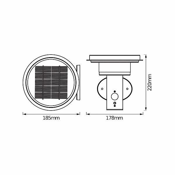 OSRAM LED-Wandlampe ENDURA STYLE SOLAR DOUBLE CIRCLE schwarz günstig online kaufen