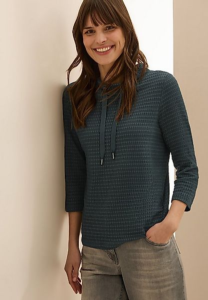 CECIL 3/4-Arm-Shirt mit Struktur Muster günstig online kaufen