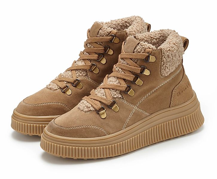 Elbsand Stiefelette "Stiefel," Boots mit Schnürung, mit Fellbesatz, aus Led günstig online kaufen