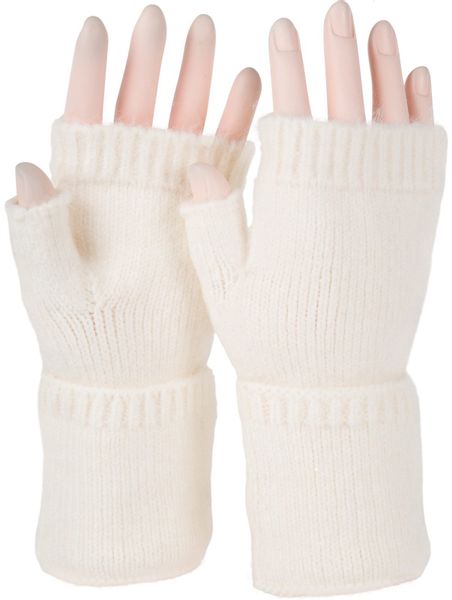 styleBREAKER Strickhandschuhe Fingerlose Strickhandschuhe Einfarbig (1-St) günstig online kaufen