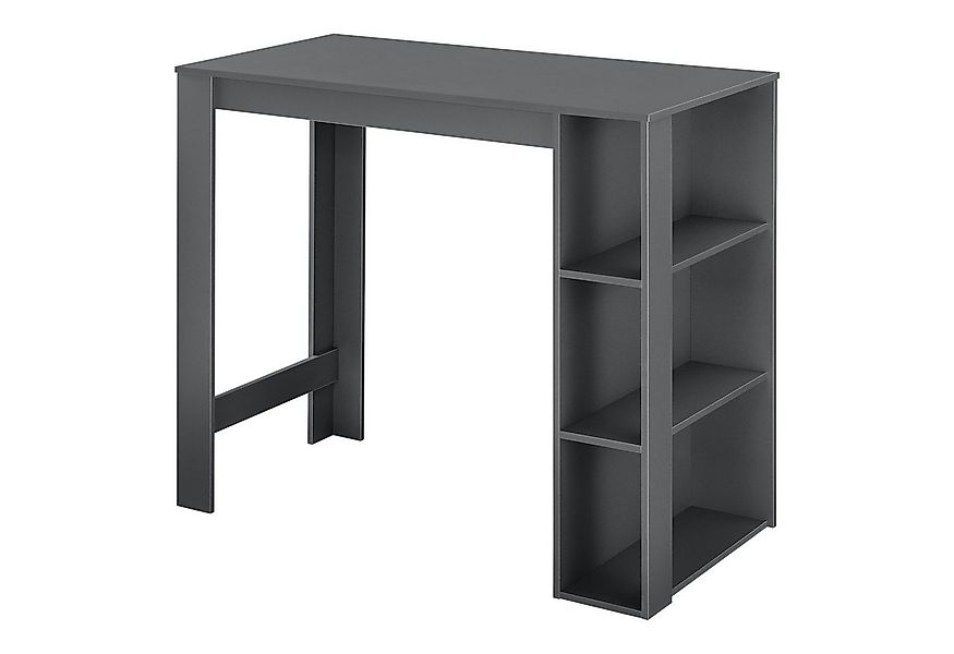 en.casa Bartisch, »Danderyd« 120x60x106 cm mit 3 Ablagefächern Dunkelgrau günstig online kaufen