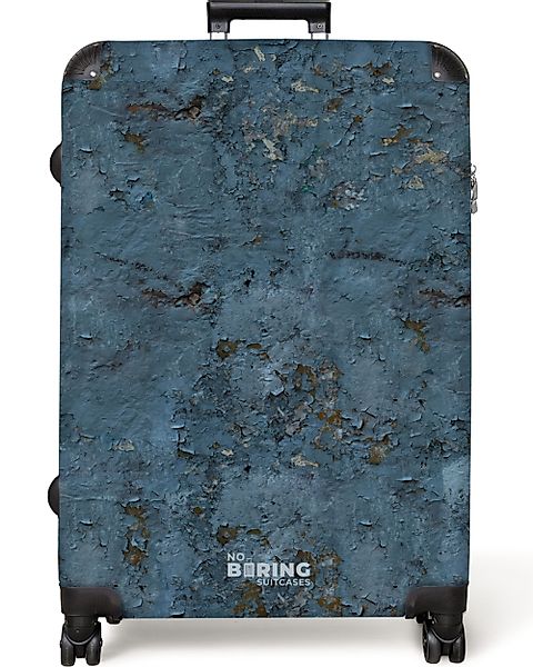 NoBoringSuitcases.com© Hartschalen-Trolley Blau verwitterte Wand mit günstig online kaufen